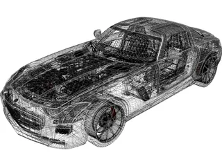 Mercedes-Benz SLS AMG (2011) 3D Model