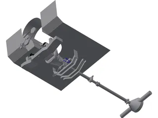 Chevrolet Van W124 300D Engine 3D Model