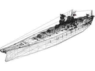 Yamato Battleship 3D Model