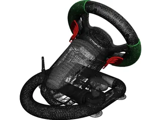 Gaming Steering Wheel 3D Model