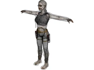 Woman [+Gun] 3D Model