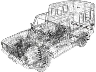 AZLK/Izh 2715 3D Model