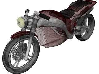 Racing Motorbike Concept 3D Model