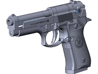 Beretta 92FS 3D Model