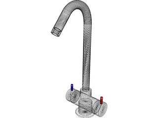 Modern Kitchen Faucet 3D Model