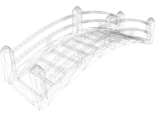 Japanese Bridge 3D Model