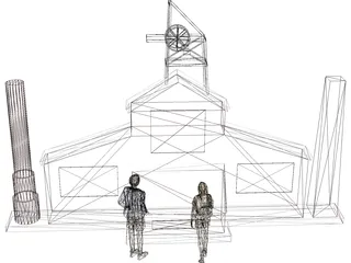 Mining Monument 3D Model