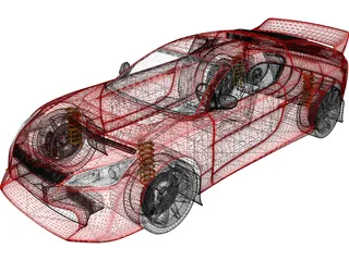 Rally Car Prototype 3D Model