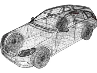 Mercedes-Benz C-Class Estate (2014) 3D Model