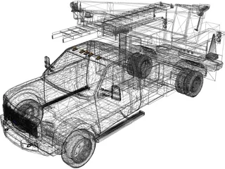 Ford F-450 Ultility Truck 3D Model