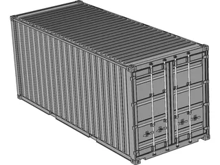 Shipping Container ISO 20ft 3D Model