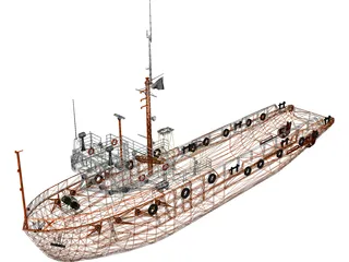 AHTS Boat 3D Model