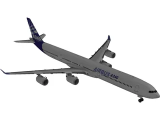 Airbus A340-600 Airliner 3D Model