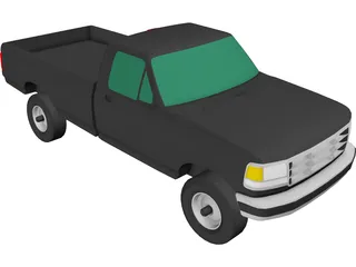 Ford F-350 Pickup (1993) 3D Model