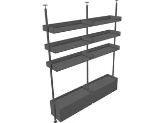 Bookcase 3D Model