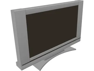 Plasma LCD Flatscreen TV 3D Model