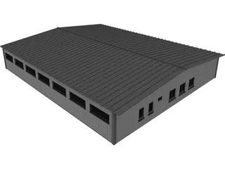 Industrial Warehouse 3D Model