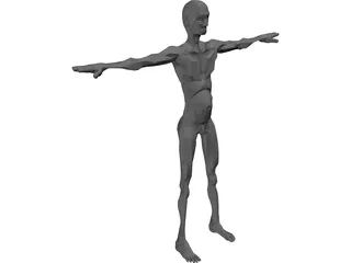 Old Skinny Man 3D Model