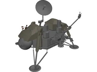 Mars Viking Probe Exploration 3D Model