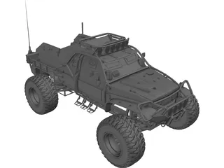 Armored Trophy Truck 3D Model