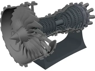 Jet Engine 3D Model
