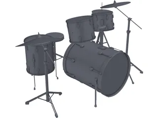 Drum Kit Pearl 3D Model