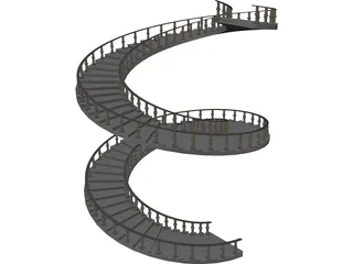 Spiral Staircase 3D Model