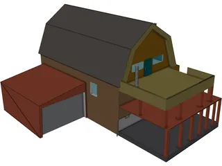 Russian Village House 3D Model