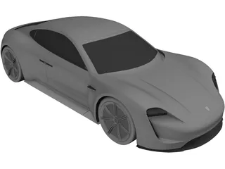 Porsche Mission E Concept (2015) 3D Model