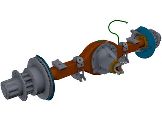 Ford F-450 Rear Axle 3D Model