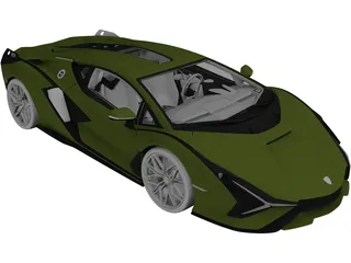Lamborghini Sian FKP 37 (2020) 3D Model