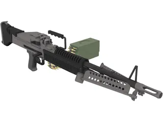 M60 Machine Gun 3D Model