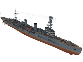 Krasny Krym Soviet Cruiser 3D Model