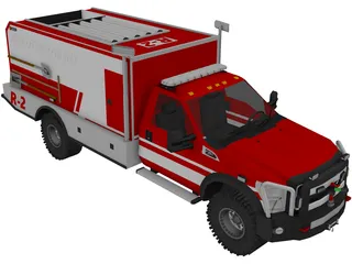 Ford F-350 Offroad Pumper (2015) 3D Model