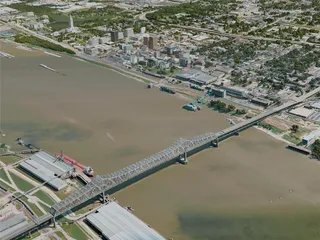 Baton Rouge City, LA, USA (2020) 3D Model