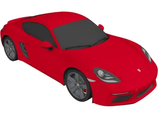 Porsche 718 Cayman S (2018) 3D Model