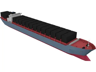 Container Ship 3D Model