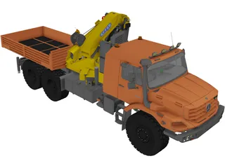 Mercedes-Benz Zetros 6x6 Sattel 3D Model