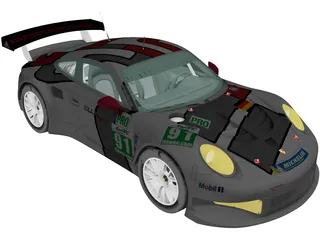 Porsche 911 RSR (2013) 3D Model