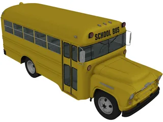 Chevrolet 4500 School Bus (1956) 3D Model