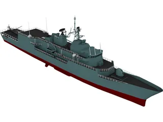 Anzag Class Frigate 3D Model