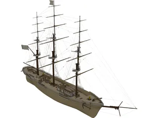 Flying Cloud 3D Model