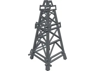 Oil Rig 3D Model