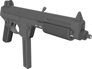 Walther MPL Submachinegun (9 mm) 3D Model