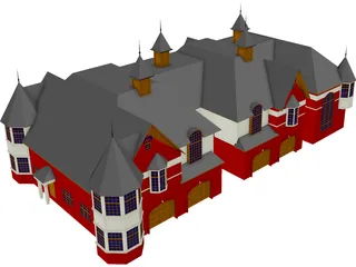 Elegant Townhomes 3D Model