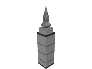 Nizna City Tower of Church 3D Model