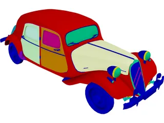 Citroen 15CV (1950) 3D Model
