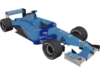F1 Benetton 2001 3D Model