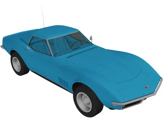 Chevrolet Corvette Convertible (1968) 3D Model