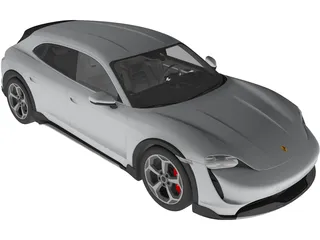 Porsche Taycan 4S Cross Turismo (2021) 3D Model